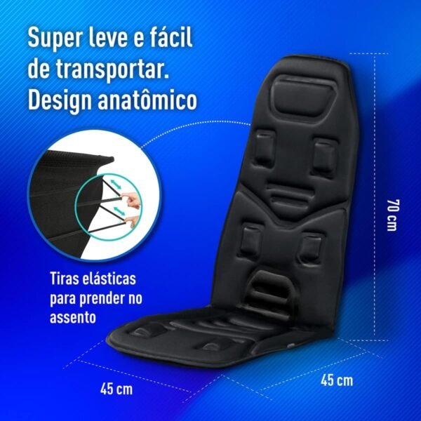 Assento Massageador Ultra Massagem para Costas e Lombar, uso no Caso, Casa, escritório - Relaxmedic - Imagem 3
