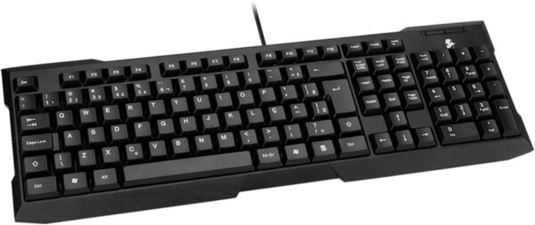 Teclado USB Basico Office Ergonomico preto - 5+ 015-0041 - Imagem 3
