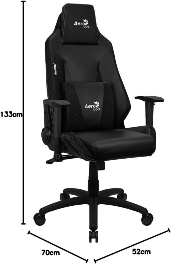 Cadeira Gamer Aerocool Admiral Smoky Black Preta - Imagem 2