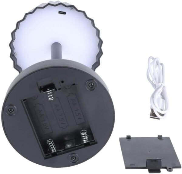 LYOR - Luminária de Mesa Led 3 Tons Pilha e Usb Touch Radiance 10,5cm x 10,5cm x 26cm Preta Plástico - Imagem 3