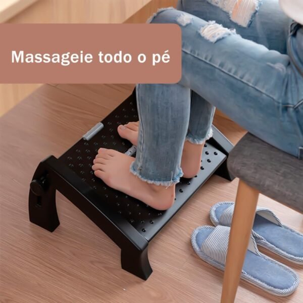 Apoio para os Pés Ergonômico com Altura Ajustável e Massagem - Imagem 3