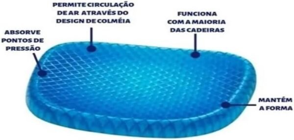 Assento De Silicone Egg Azul Almofada para Hemorroida Almofada para Coccix Ovo Almofada de Gel para Cadeirante Anatomica Protetor Com Gel Capa Supermedy Almofada Prostata Ortopedica - Imagem 3
