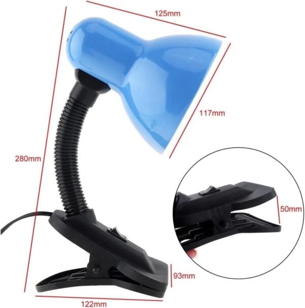 Luminaria De Mesa Com Garra Presilha Leitura Estante Quarto Maquiagem Manicure - Imagem 4