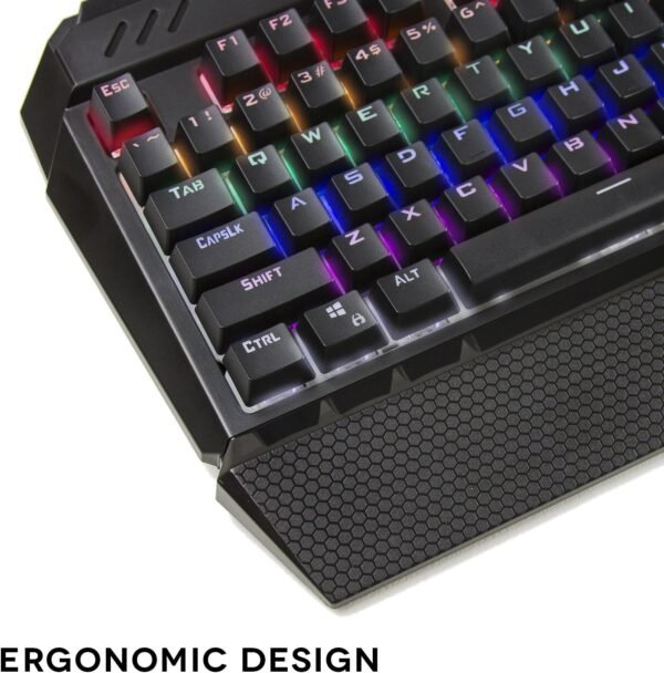 Teclado mecânico retroiluminado Aula Sapphire com interruptor azul, teclado ergonômico, teclado para jogos e teclado de computador - Imagem 4
