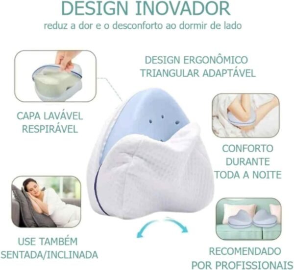 Almofada Ortopédica De Apoio Para Pernas Pés Coluna Lombar Travesseiro Para Postura Dormir Conforto - Imagem 5