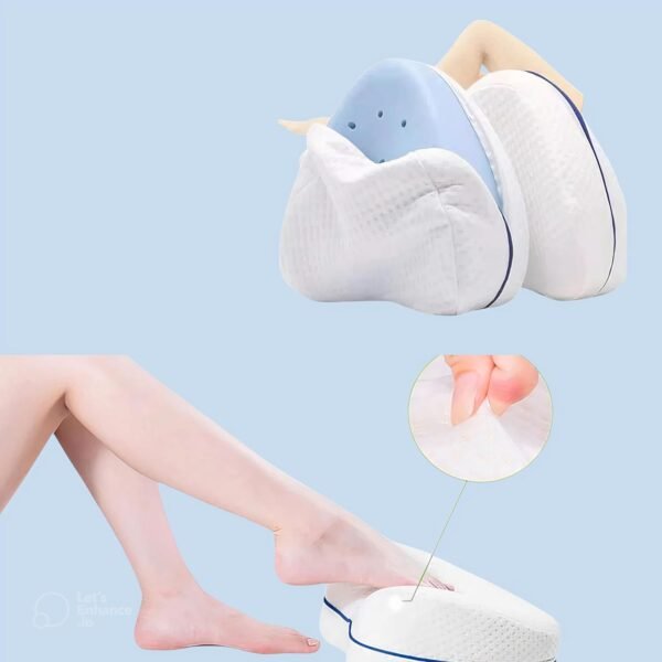 Almofada Ortopédica com Conforto Premium para Dormir e Alívio Imediato nas Pernas, Ciática e Coluna Tecnologia NASA - Imagem 5