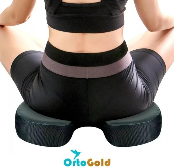 Almofada Ortopédica para Cadeira Gamer – Espuma Viscoelástica de Alta Densidade – Suporte Ergonômico para Cóccix, Ciática e Lombar – Capa de Veludo Preta Lavável - Imagem 6