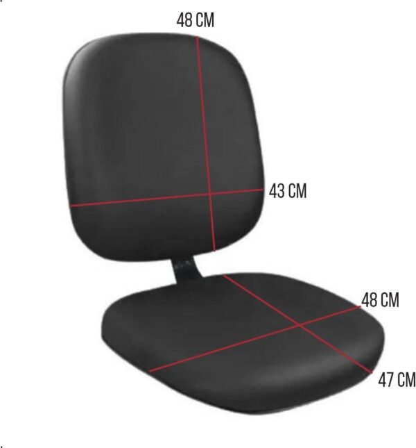 Cadeira de Escritório Diretor Giratória Ergonômica com Relax, Courvin Preto, Encosto Reclinável e Braços Reguláveis - Home Gourmet - Imagem 4