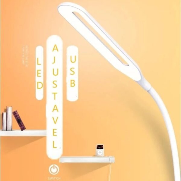 Luminária LED de Mesa com Presilha Iluminação Flexível e Econômica para Estudo, Leitura, Maquiagem e Manicure - Imagem 3
