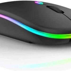 Mouse Sem Fio Recarregável Wireless Bluetooth Optico Led Rgb Colorido Ergonômico Usb 2.4 Ghz Notebook Computador Pc Desktop Linha Premium