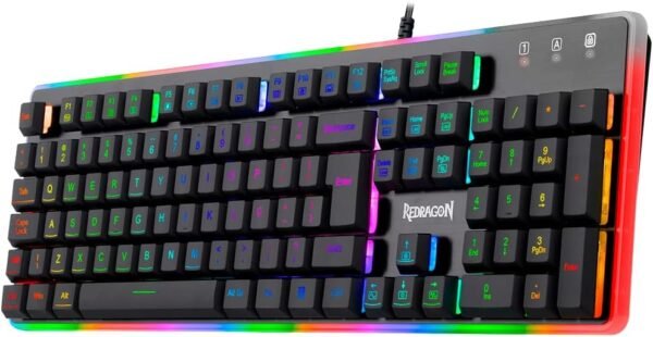 Teclado Gamer Membrana Redragon Dyaus 2 ABNT2 K509RGB, Preto - Imagem 2