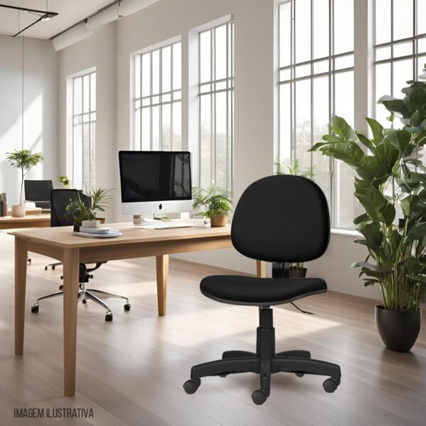 Kit 2 Cadeiras de Escritório Home Office Estofada Ergonômica Executiva Sem Braço Courvin Vermelho Estrela Arcada Rodízio Nylon Escritex