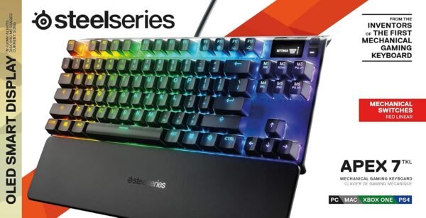 Teclado gamer SteelSeries Apex 7 TKL RGB - Imagem 10