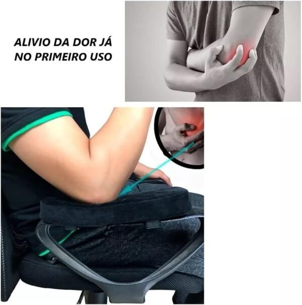 1 Par Apoio de Braço para Cadeira Gamer e Escritório Suporte para Antebraço Almofada de Conforto - Imagem 3
