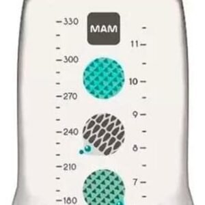 MAM Baby 1 Mamadeira Easy Active 330ml Com Formato Ergonômico e Fácil de Segurar para Crianças 4+ Meses com Bico de Silicone Skinsoft, Neutra