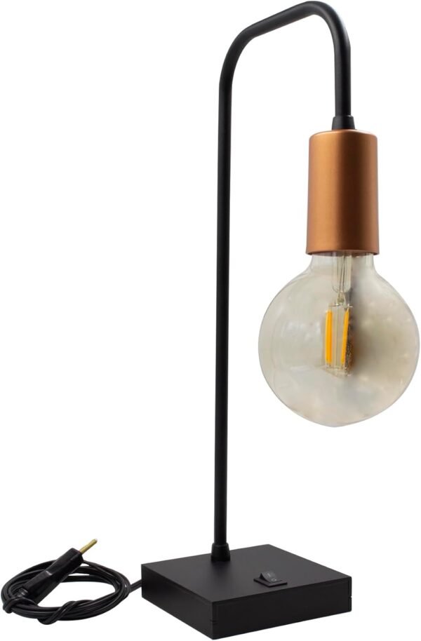 Luminária de Mesa Abajur Curvado Vintage Retrô Alumínio E27 Bivolt - Imagem 2