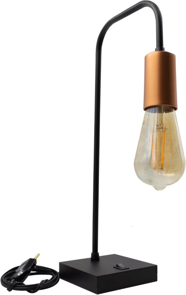 Luminária de Mesa Abajur Curvado Vintage Retrô Alumínio E27 Bivolt - Imagem 6