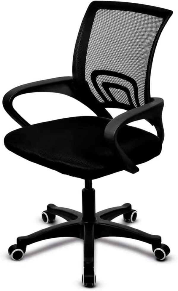 Cadeira Executiva TCN 001 Preto Office Escritório Com Apoio ergonômico para lombar Apoio para os braços Ajuste de altura - Imagem 5