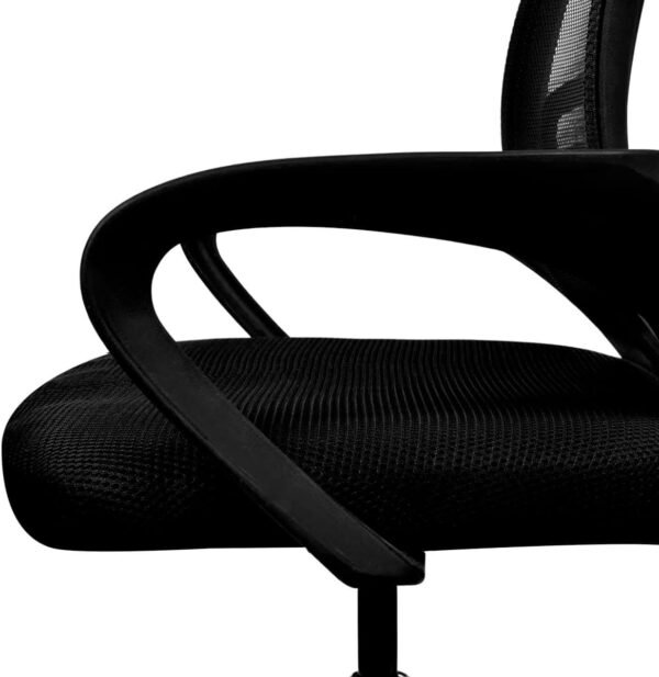 Cadeira Executiva TCN 001 Preto Office Escritório Com Apoio ergonômico para lombar Apoio para os braços Ajuste de altura - Imagem 6