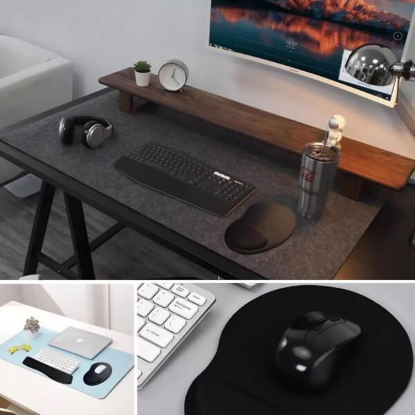 Mousepad Ergonômico com Apoio De Descanso De Punho e Base Antiderrapante PREMIUM: O Padrão de Excelência em Conforto e Eficiência - Imagem 5