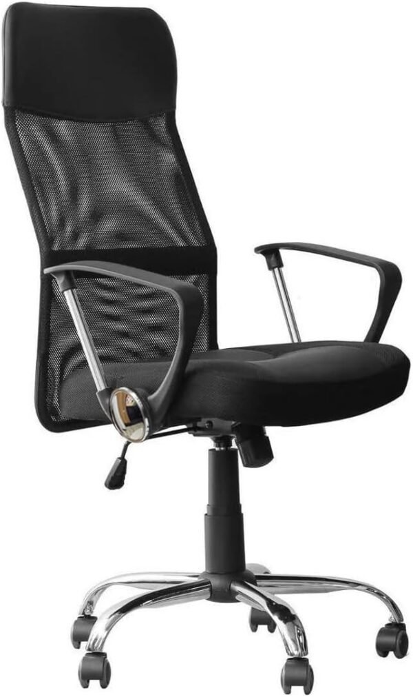 Kit 2 Cadeiras de Escritório Giratória Ergonômica Home Gourmet com Encosto em Tela Mesh e Base Cromada Reforçada - Imagem 3