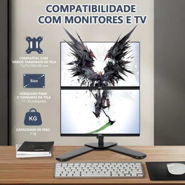 Suporte para Monitor, Suporte 2 Monitores, Braço Monitor - Imagem 2