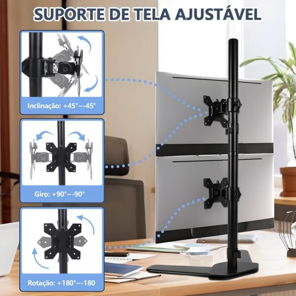 Suporte para Monitor, Suporte 2 Monitores, Braço Monitor - Imagem 3