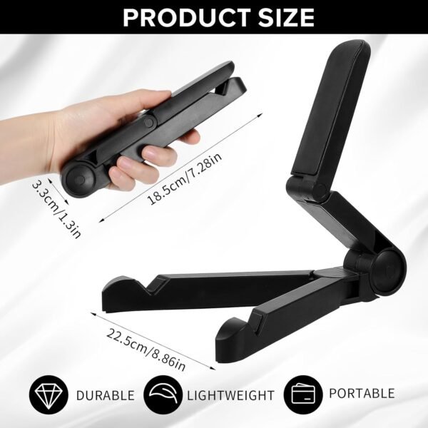 oruola Suporte para monitor de viagem, suporte para tablet, portátil, ajustável, dobrável, acessórios para tablet para escritório, compatível com Kindle, Switch, Surface Pro - Imagem 3