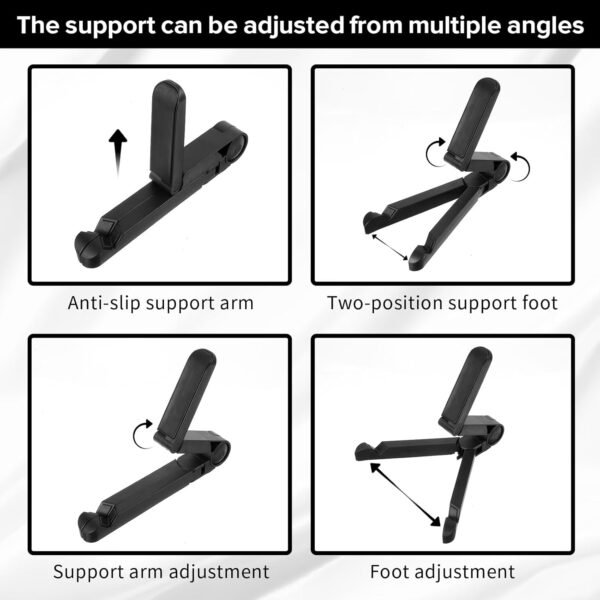 oruola Suporte para monitor de viagem, suporte para tablet, portátil, ajustável, dobrável, acessórios para tablet para escritório, compatível com Kindle, Switch, Surface Pro - Imagem 4