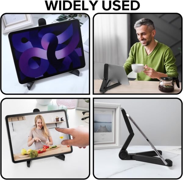 oruola Suporte para monitor de viagem, suporte para tablet, portátil, ajustável, dobrável, acessórios para tablet para escritório, compatível com Kindle, Switch, Surface Pro - Imagem 7