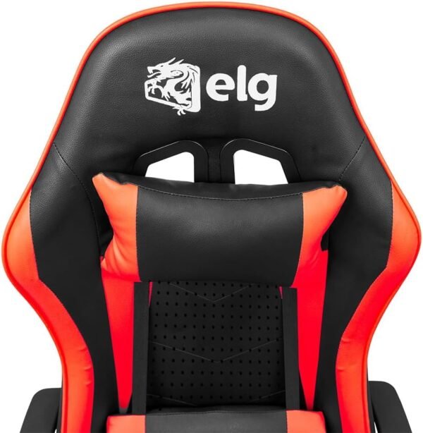 Cadeira Gamer Syrax Ergonômica com Ajuste de Altura e Estrutura Reforçada que Suporta 120kg Vermelha - CH36BKRD ELG - Imagem 3