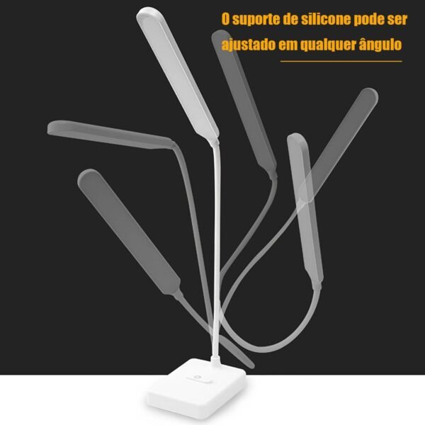 OPWAOTO Luminária de Mesa, Luminária Led Recarregável, Luminária Escritório, Abajur de Mesa Moderno,Touch Sensível (Branco-GT9) - Imagem 5
