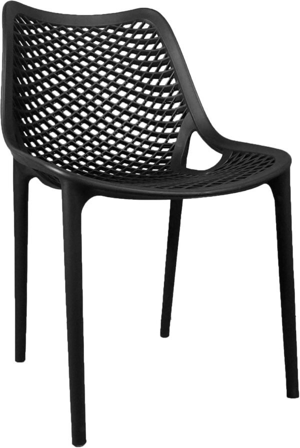 Cadeira Suits Preta Sala de Jantar Área Externa Gourmet Restaurante Sorveteria - Top Chairs - Imagem 3