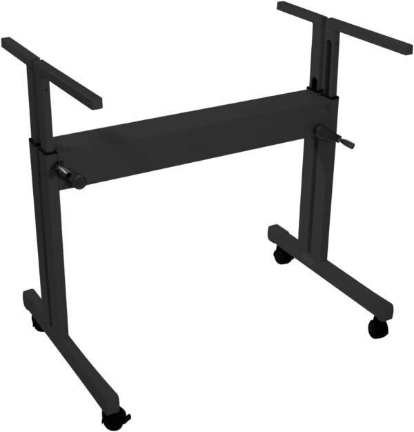 Mesa Ergonômica Dupla Regulável Tampo Palha Artesanal Com Rodinhas - Wp Connect - Imagem 6