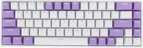 Teclado de Jogo Com Fio Compacto, Teclado Mecânico de 68 Teclas Interruptor Vermelho Ergonômico Portátil Rgb Retroiluminado para Pc Com Porta Usb - Imagem 4
