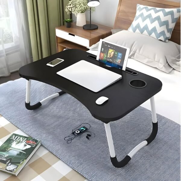 Mesa Dobrável para Notebook Ideal para Cama e Sofá Compacta Resistente e Portátil Perfeita para Home Office e Estudos com Pés Antiderrapantes e Design Leve PREMIUM - Imagem 3