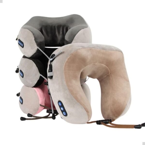 Massageador Para Pescoço e Lombar Colar Shiatsu Recarregável - Almofada Anatômica e Relaxante - Imagem 3