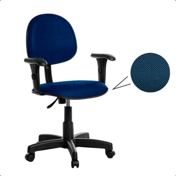 Cadeira Executiva Giratória para Escritório Ergonômica com Braço Azul – Conforto, Suporte e Estilo - Escritex - Imagem 6