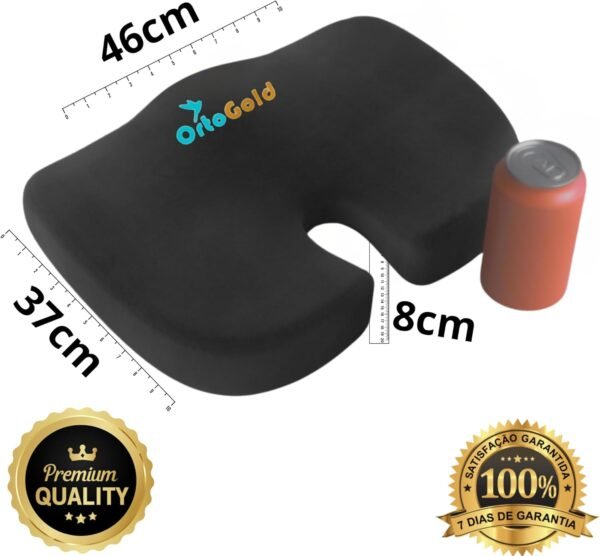 Almofada Ortopédica para Cóccix e Prevenção de Escaras Assento Ergonômico em Espuma Viscoelástica para Alívio da Pressão Postura Correta e Conforto Diário - Imagem 3