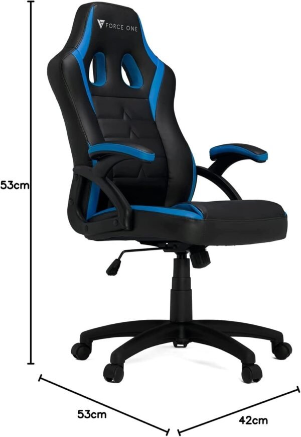 Cadeira Gamer Force One Essential 115 Preta E Azul - Imagem 2