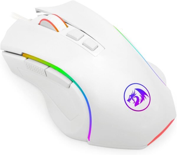 Redragon MOUSE GAMER GRIFFIN BRANCO COM LED RGB - M607W, UNICO - Imagem 4