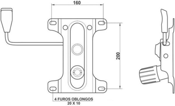 Flange Mecanismo Relax para Cadeiras Diretor Presidente Gamer - Imagem 2