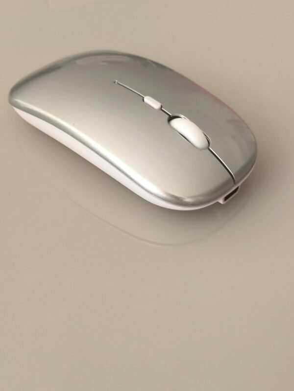 Mouse Sem Fio Recarregável MS-42WB – Wireless 2.4GHz e Bluetooth, Silencioso, Bateria USB, Compatível com PC, Notebook e MacBook – Design Slim e Ergonômico - Imagem 3