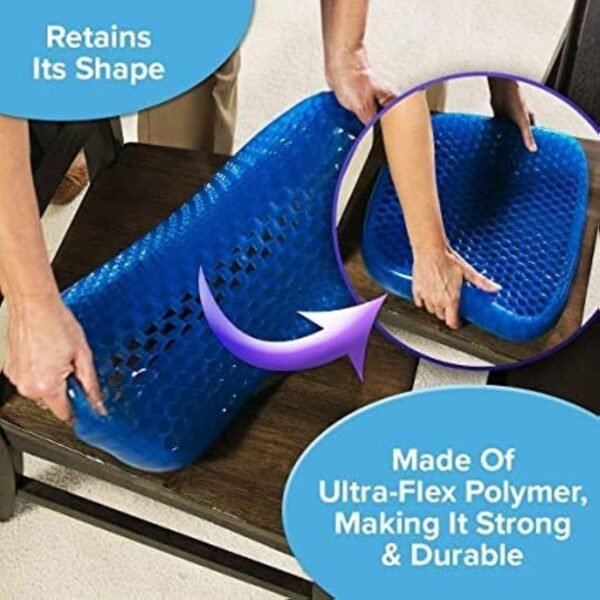 Almofada Assento De Gel Silicone Egg Sit Ortopédica C/Capa - Imagem 2