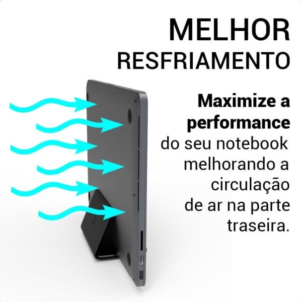 Suporte Notebook Laptop Vertical Apoio De Mesa Médio M26x - Imagem 3