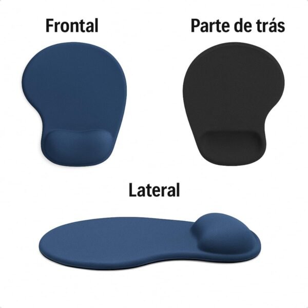 Mousepad Ergonômico Apoio De Descanso De Punho Escritório (Preto) - Imagem 6