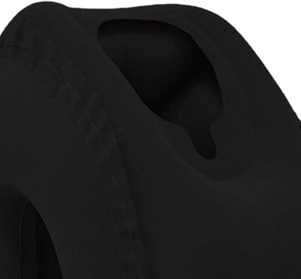Almofada Viagem Inflável Travesseiro Descanso Dormir Suporte Cabeça Pescoço (Preto) - Imagem 3