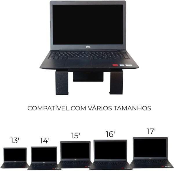 Base Suporte De Mesa Ergonômico Para Notebook Macbook Laptop Tablet Fixo Apoio Reforçado Ejp - Imagem 6