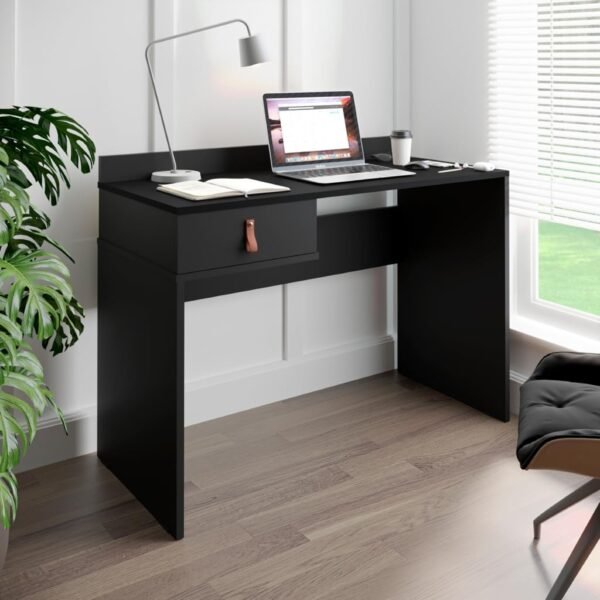 Mesa Para Computador com 1 Gaveta - Home Office e Estudos 90cm(Off com Cedro) - Imagem 4