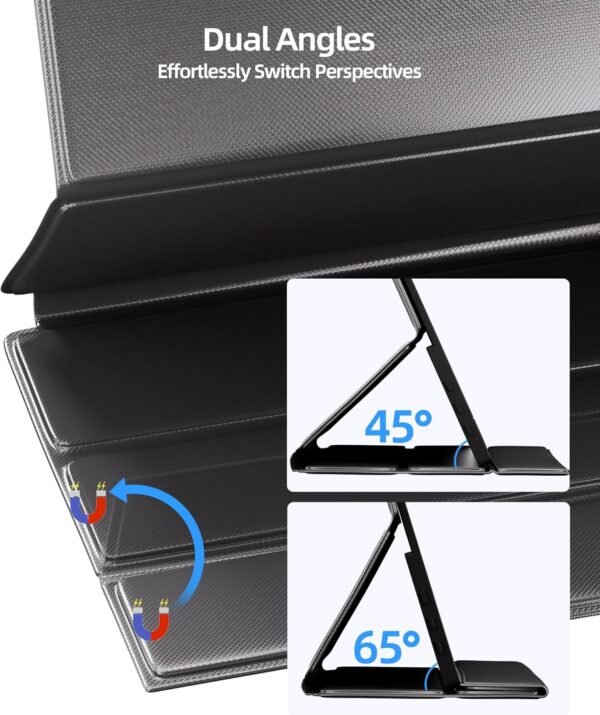 Ingnok Suporte de capa de monitor portátil – Aplicável à capa inteligente YN02D/YN02B com design ultrafino e ultraleve, acessório magnético para proteção aprimorada - Imagem 3